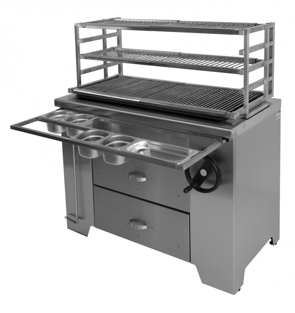 Купить МАНГАЛ УГОЛЬНЫЙ МНОГОФУНКЦИОНАЛЬНЫЙ  GRILL MASTER УММ/2 (ROBATA L1200) 11314
