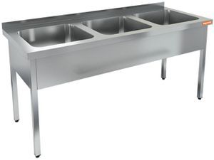 Купить НСО3М-16/7Б стол-моечная ванна, 3 секц. (500х400х250), HICOLD RUS
