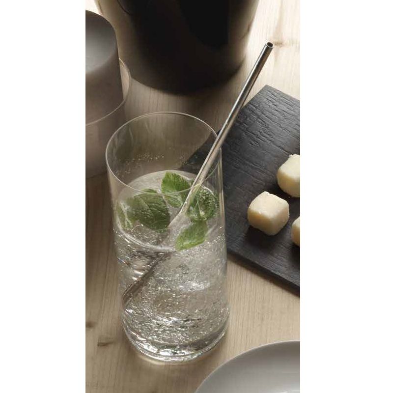 Купить Набор трубочек для коктейля (6 шт.) 24см d0,5см, с ершиком для чистки, нерж. сталь 55737906