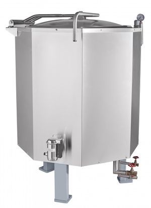 Купить Котел пищеварочный Abat КПЭМ-250П, паровой, без микс., вся нерж.