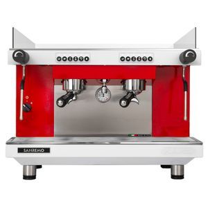 Купить Кофемашина Sanremo Zoe SED (автомат) 2 высокие гр. бело-красная