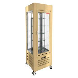 Купить VRC 350 R Beige витрина охл. кондитерская., вращ. полки, на колёсах, бежевая, рамка в тон
