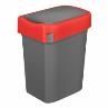 Купить Бак для мусора "SMART BIN" 10л (245x196x345мм), с крышкой "маятник" (красный) 434214704