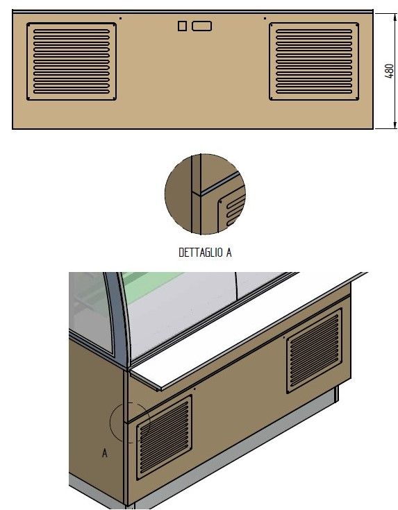 Купить ПАНЕЛЬ С ВЕНТ. ОТВЕРСТИЯМИ ENOFRIGO ML90060001/411R СПЕЦ.