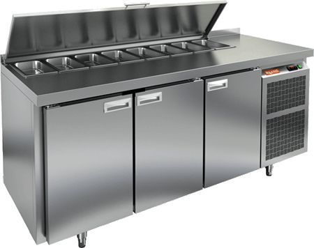 Купить СТОЛ ДЛЯ САЛАТОВ HICOLD SL1-111GN C КРЫШК.