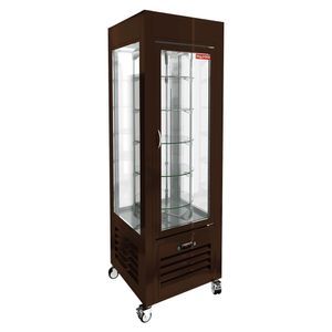 Купить VRC 350 R Brown витрина охл. кондитерская., вращ. полки, на колёсах, коричневая, рамка в тон