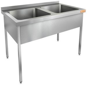 Купить НСО2М-10/6Б стол-моечная ванна, 2 секц. (400х400х250), HICOLD RUS