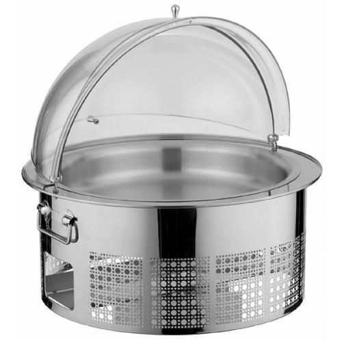 Купить Мармит настольный (чефиндиш) круглый, с крышкой Roll Top d49,5 см