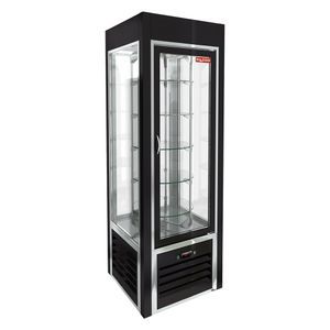 Купить VRC 350 R Sh Black FR витрина охл. кондитерская., вращ. полки, на низ. ножках, чёрная, рамка нерж.