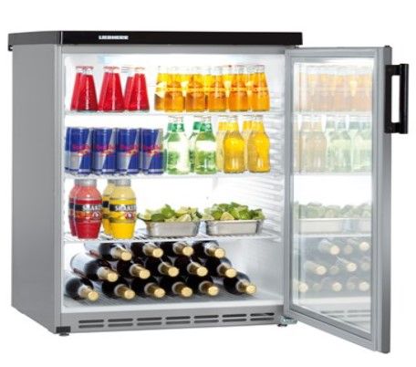 Купить ШКАФ ХОЛОД.СО СТЕКЛОМ LIEBHERR FKVESF 1803 СЕРЕБ.