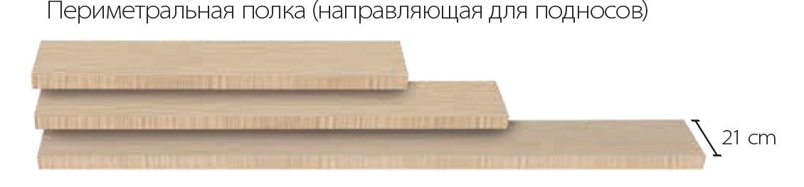 Купить ПОРУЧЕНЬ СТОЛА ШВЕД. ENOFRIGO DOGE ISOLA 1400 СВЕТ.ДУБ