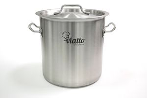 Купить Кастрюля нерж с тройным дном 250х250 объём 12 л 101302, ( Viatto )