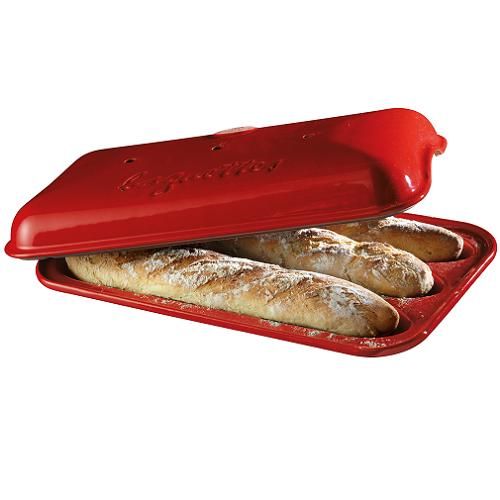 Купить Форма д/выпечки багетов 39х24см h11см, керамика, серия Les Secrets, цвет гранат 550634