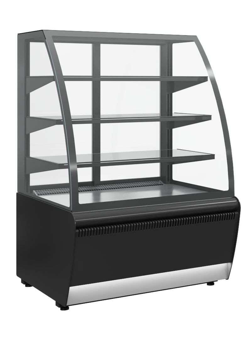 Купить ВИТРИНА КОНДИТЕРСКАЯ  K70 VM 0,9-2 (ОТКРЫТАЯ.) 9006-9005 СЕРО-ЧЕРНЫЙ