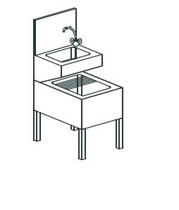 Купить ВАННА МОЕЧНАЯ ДВУХУРОВНЕВАЯ APACH CHEF LINE L2S6085Q