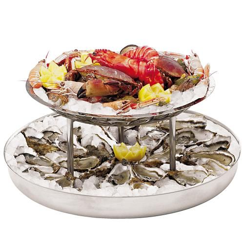 Купить Блюдо для морепродуктов 2-ярусное d45-36см h26см, нерж.сталь/алюминий 41591-90