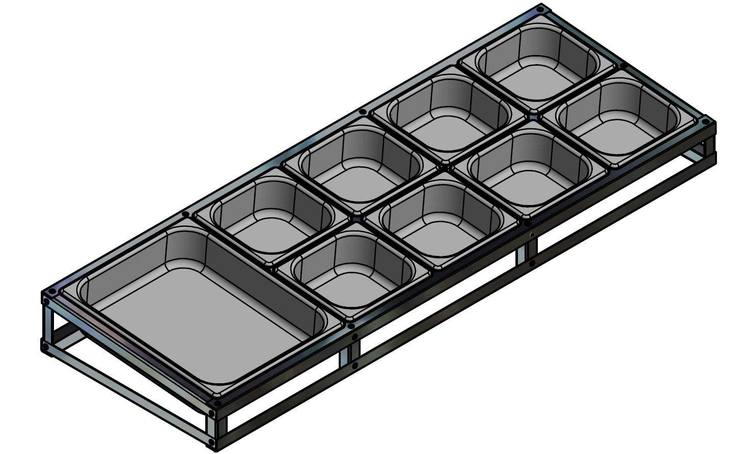 Купить ПОДСТАВКА ПОД ГАСТРОЕМКОСТИ ОТКРЫТАЯ KAYMAN RIGA ПГЗО-1000/351