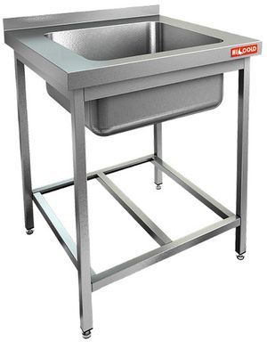 Купить НСО1М-6/6БР ЭЦ стол-моечная ванна, 1 секц. (400х400х250), (оцин.угол.), HICOLD RUS