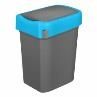 Купить Бак для мусора "SMART BIN" 10л (245x196x345мм), с крышкой "маятник" (синий) 434214717