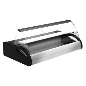 Купить Витрина среднетемпературная Полюс A87 SM 1,0-1 (ВХС-1,0 Арго) 0013-0430 (бок черн, декор нерж)