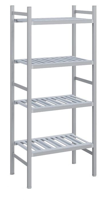 Купить Складской стеллаж ПОЛАИР, система LOAD.ME.POLY. 18AL.4PP50.12B, (1260х500х1800мм, 4 уровня)
