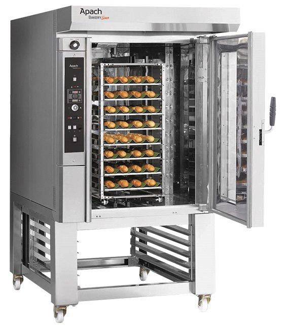 Купить ПЕЧЬ МИНИРОТАЦИОННАЯ ГАЗОВАЯ С ПОДСТАВКОЙ С НАПРАВЛЯЮЩИМИ APACH BAKERY LINE C46CS DPTA
