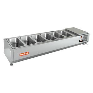 Купить VRTO 1425 1/3 витрина охл. настольная, открытая, 1425х385х248 мм, HICOLD RUS