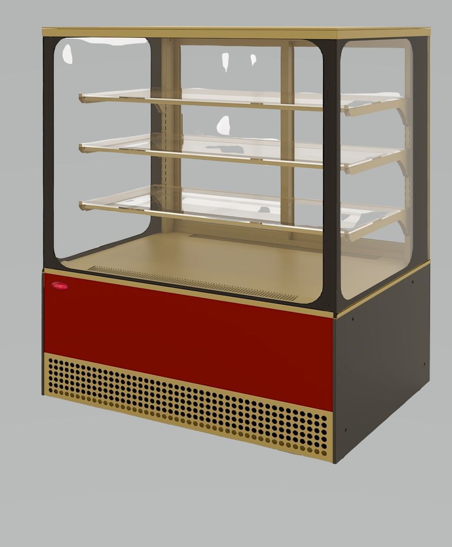 Купить ВИТРИНА КОНДИТЕРСКАЯ KAYMAN KВК-1300М КВАДРО ЗОЛОТО