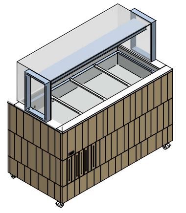 Купить СТОЛ ШВЕД.ПАРОВ.ОСТРОВ. ENOFRIGO DOGE ISOLA BM 1400 ВЕНГЕ
