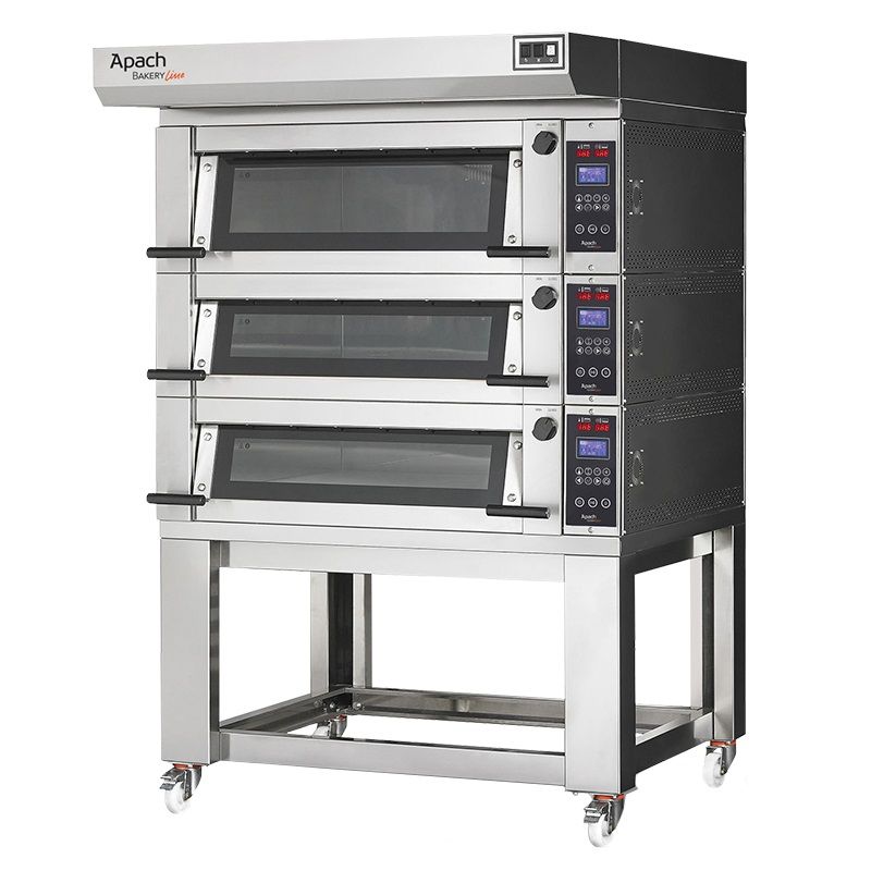 Купить ПЕЧЬ ПОДОВАЯ С ПОДСТАВКОЙ БЕЗ НАПРАВЛЯЮЩИХ APACH BAKERY LINE E2PSK2L DPBI-T БЕЗ ПАРОУВЛАЖНЕНИЯ
