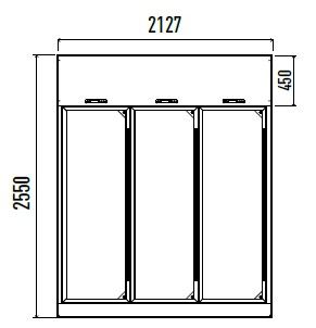 Купить ШКАФ ВИННЫЙ ENOFRIGO WINE LIBRARY 20 3V DX-SX 3P H2600 VT ЧЕРНЫЙ+ПОЛКИ R+ПОЛКИ C+ПОЛКИ A