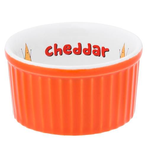 Купить Рамекин 100мл d8см h4см Oxford, цвет оранжевый с декором "CHEDDAR" C12M-3B9P