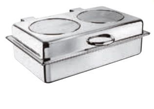 Купить Мармит настольный (чефиндиш) GN 1/1, 57x47x18см, 10л, нерж.сталь, стекло 18172A55