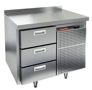 Купить GN 3/BT стол охл.(-10-18), 3 ящика, 900х700х850мм, HICOLD RUS