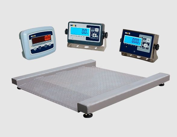 Купить ВЕСЫ ПЛАТФОРМЕННЫЕ НИЗКОПРОФЕЛЬНЫЕ  MAS PM4RЕ-0.6 (с индикатором на стойке) RS-232
