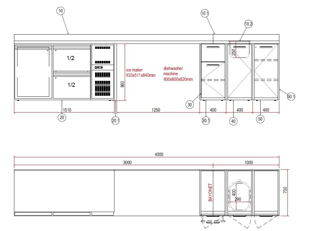 Купить ЛИНИЯ БАРНАЯ APACH CHEF LINE LBLR4000/700/860SP1 ПРИСТЕННАЯ