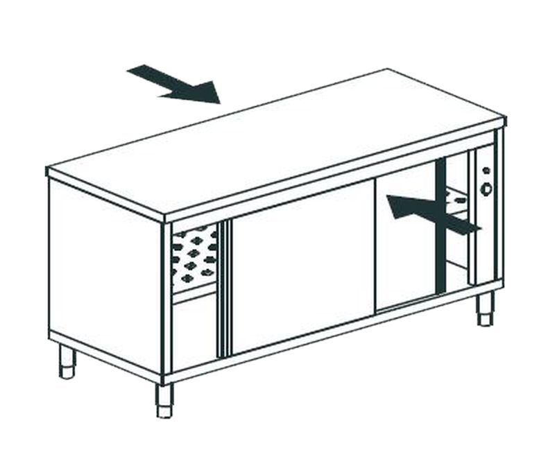 Купить СТОЛ ТЕПЛОВОЙ СКВОЗНОЙ APACH CHEF LINE LHC610SH2PT