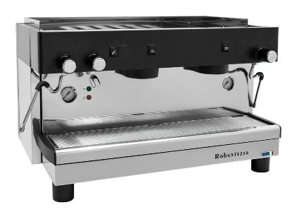 Купить КОФЕМАШИНА ПОЛУАВТОМАТ ROBUSTEZZA STH2M/ ЧЕРНАЯ+ВЫСОКАЯ ГРУППА МУЛЬТИФАЗНАЯ