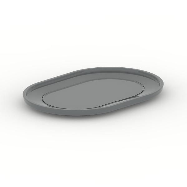 Купить Тарелка/крышка овальная 21х14,5см h1,5см, серия Welcome, цвет темно-серый 320813