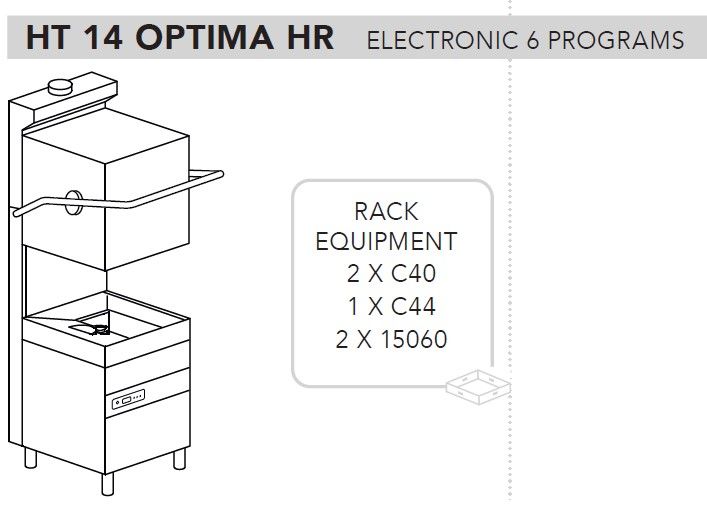 Купить МАШИНА ПОСУДОМОЕЧНАЯ DIHR HT 14 OPTIMA HR DA